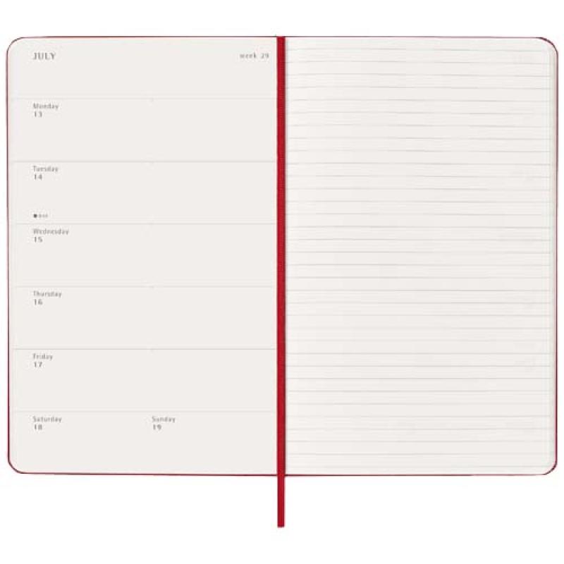 Planificador semanal L con tapa dura de 12 meses "Moleskine"
