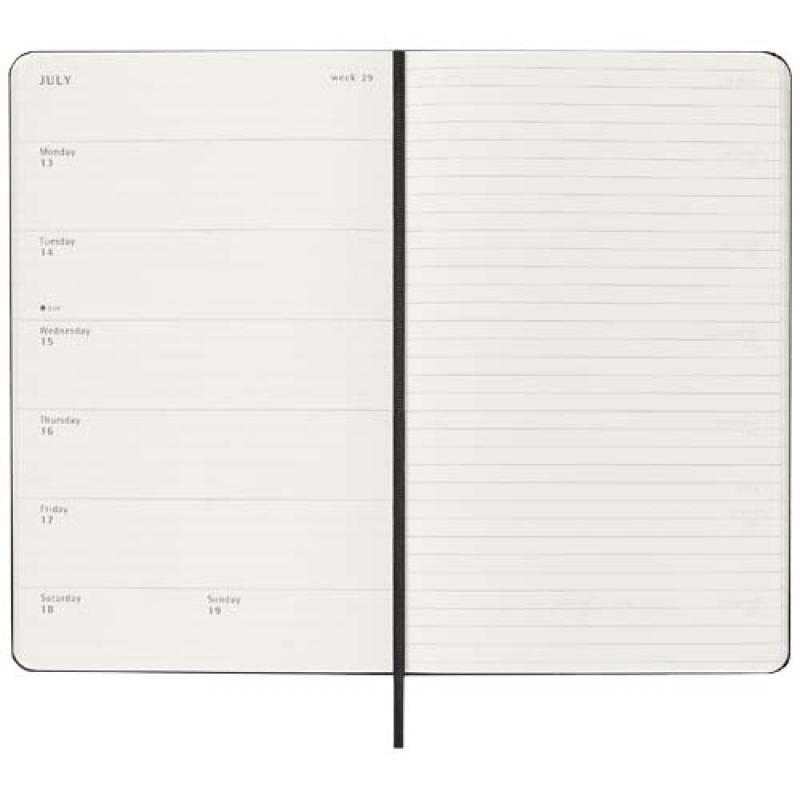 Planificador semanal L con tapa dura de 12 meses "Moleskine"