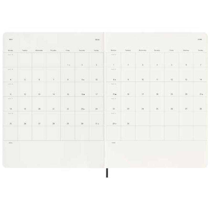 Libreta XL con tapa blanda de 12 meses "Moleskine"