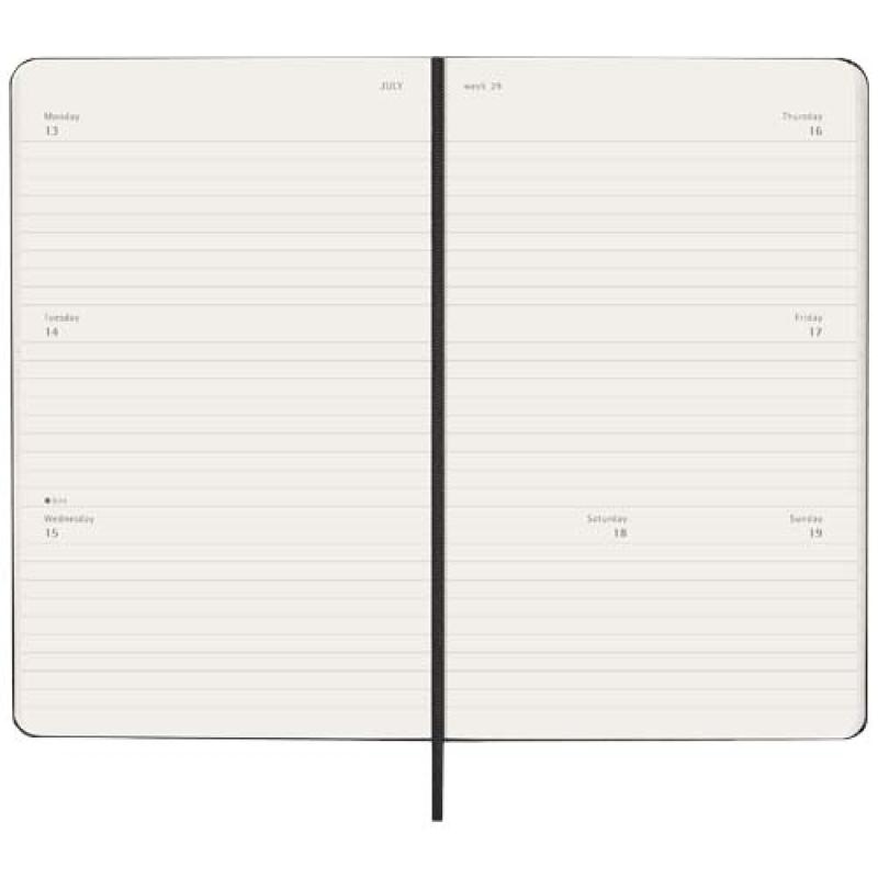 Agenda semanal de 12 meses L horizontal con tapa dura "Moleskine"