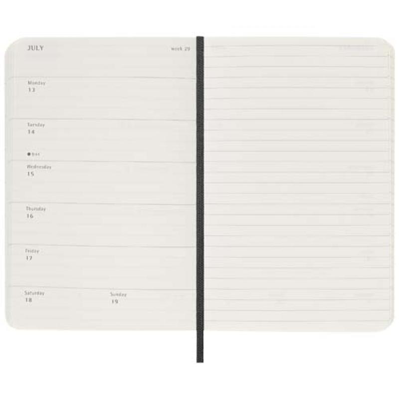 Agenda semanal de bolsillo de 12 meses con tapa blanda "Moleskine"