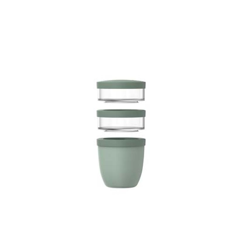 Fiambrera con aislamiento con 3 piezas de 500 ml + 2 × 200 ml "Mepal Ellipse"