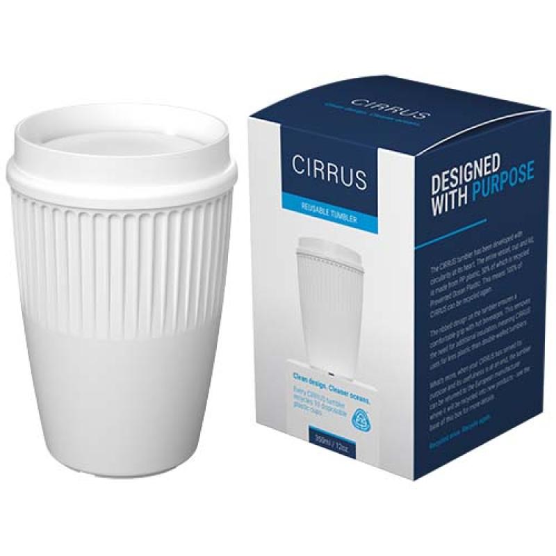 Vaso de 350 ml con tapa de 360° "Cirrus POP"