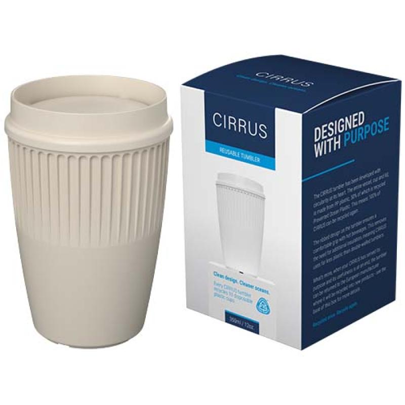Vaso de 350 ml con tapa de 360° "Cirrus POP"