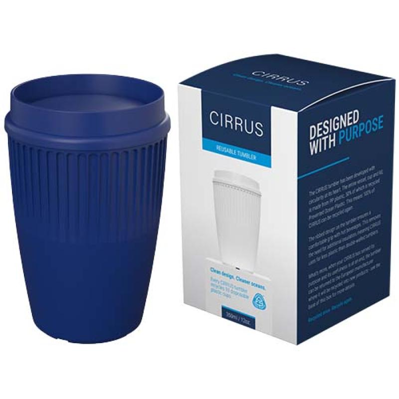 Vaso de 350 ml con tapa de 360° "Cirrus POP"