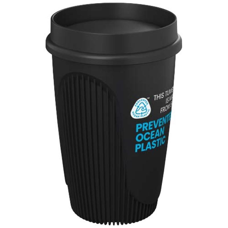 Vaso de 350 ml con tapa de 360° "Alto POP"