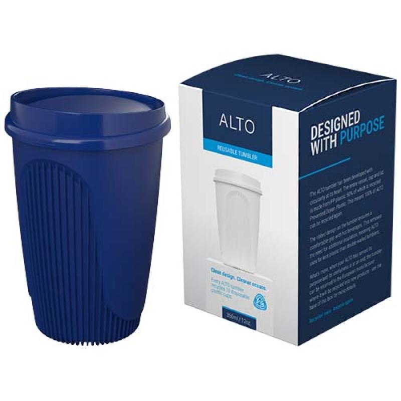 Vaso de 350 ml con tapa "Alto POP"