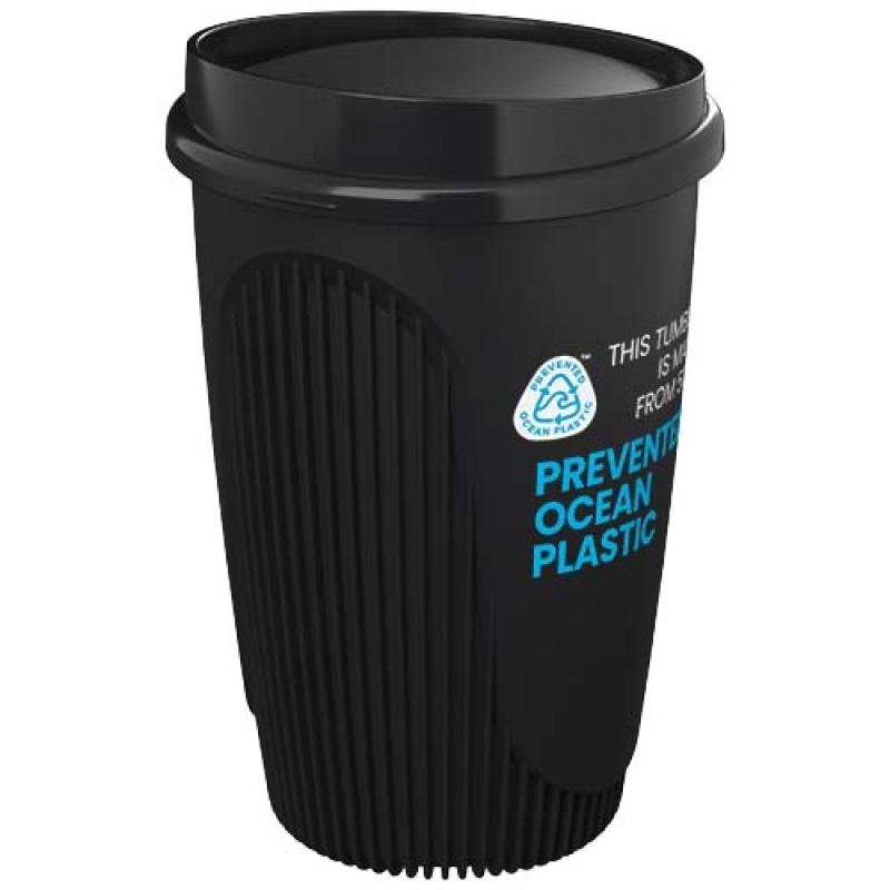 Vaso de 350 ml con tapa "Alto POP"