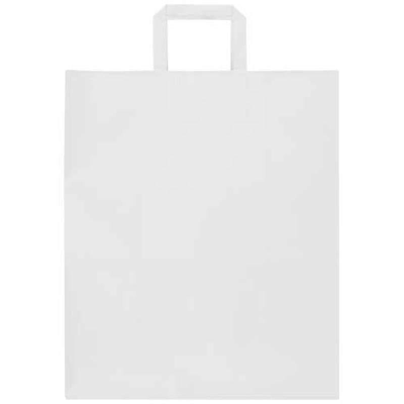 Bolsa de papel de 80-90 g/m2 con asas planas - 32 x 17 x 39 cm "Kraft"