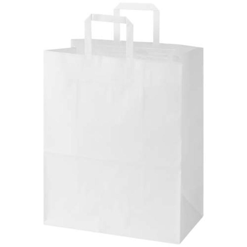 Bolsa de papel de 80-90 g/m2 con asas planas - 32 x 17 x 39 cm "Kraft"