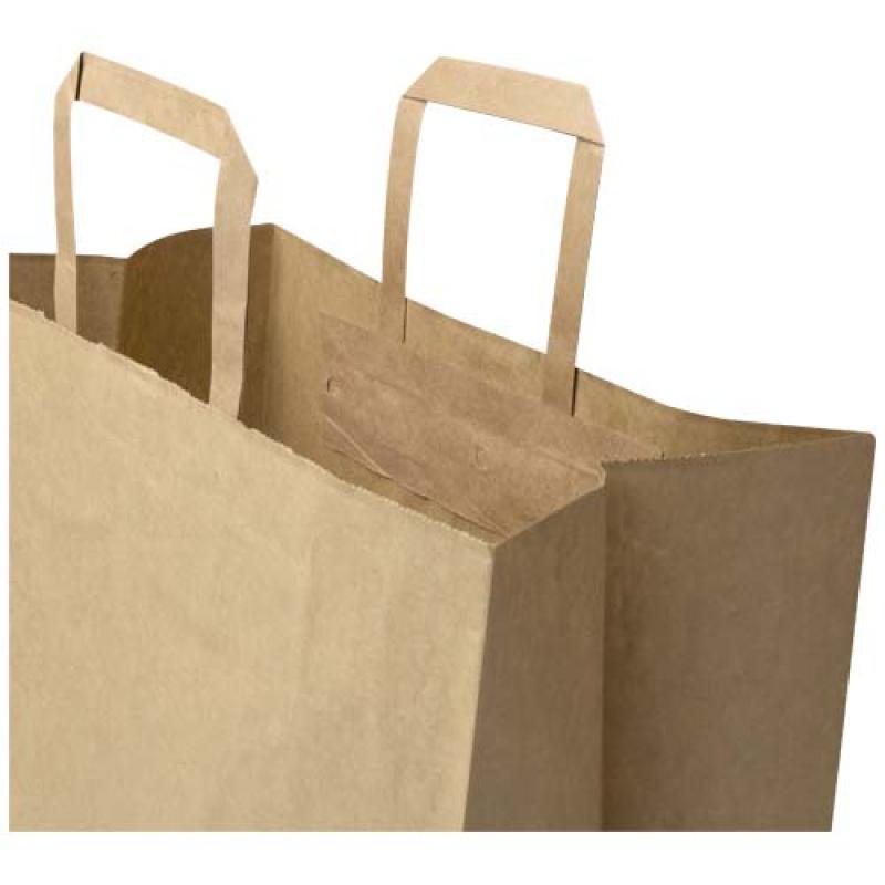 Bolsa de papel de 80-90 g/m2 con asas planas - 32 x 17 x 39 cm "Kraft"