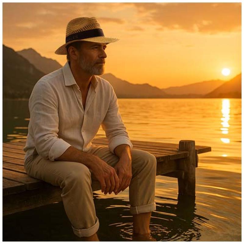 Sombrero panamá "Citizen Green Astaire"