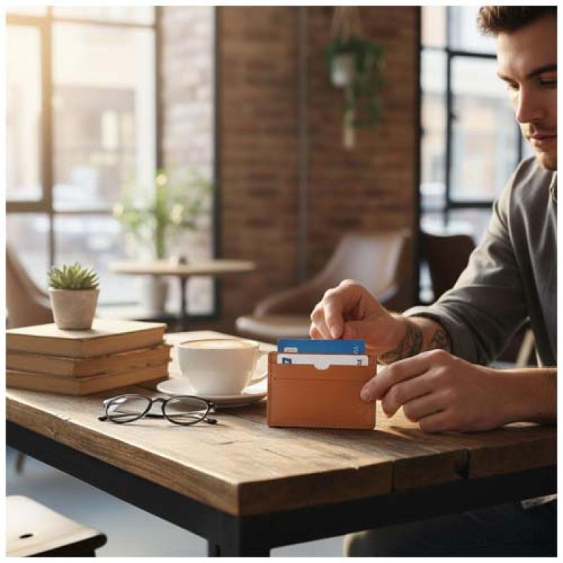 Tarjetero de piel reciclada "Citizen Green Tintin"