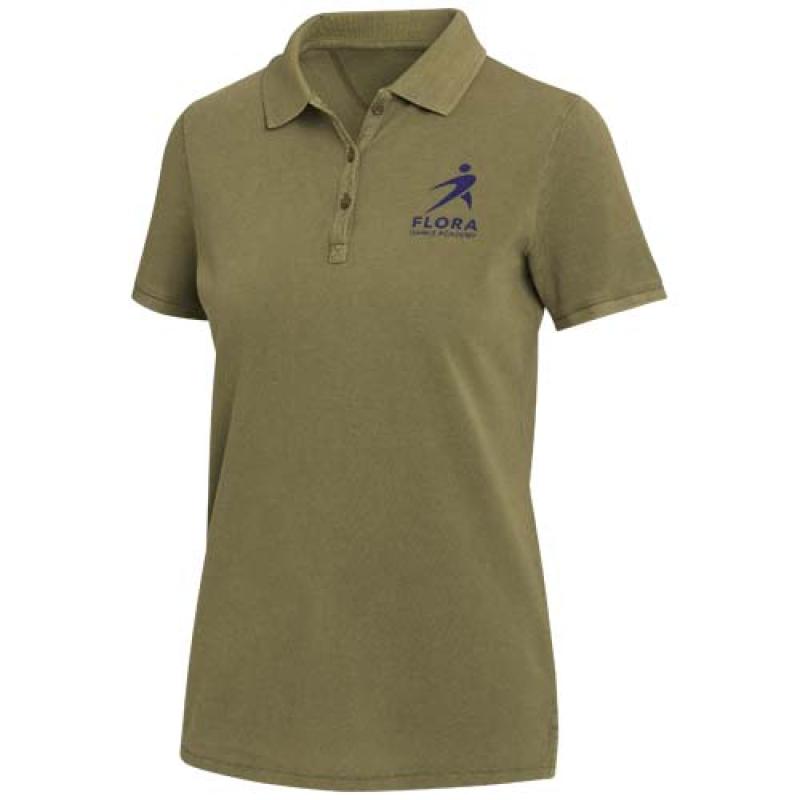 Polo de 200 g/m2 lavado para mujer "Calgary"