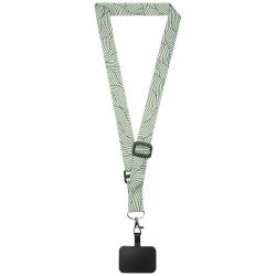 Lanyard ajustable de RPET de sublimación y soporte para teléfono "Lyra"