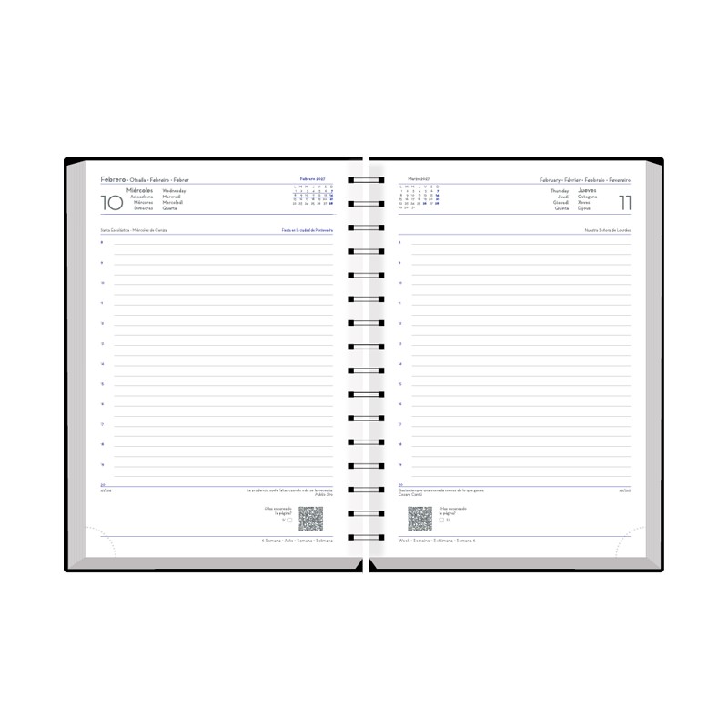 D08-Dietario Base Wire'o 58-Premium C01-Negro