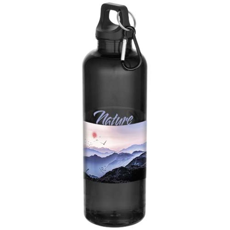Bidón de 750 ml de plástico reciclado con certificado RCS y mosquetón "Oregon"