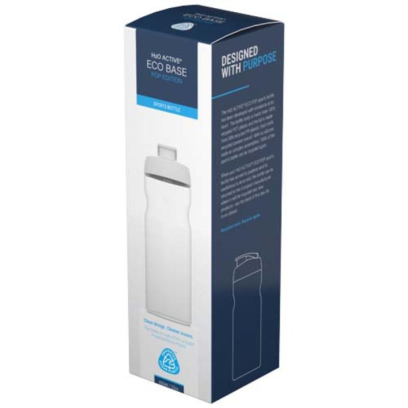 Bidón deportivo con tapa Flip de 650 ml H2O Active® "Eco POP Base"