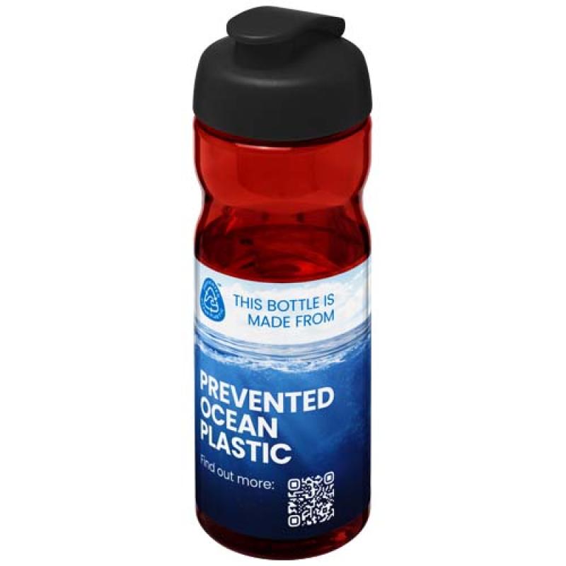 Bidón deportivo con tapa Flip de 650 ml H2O Active® "Eco POP Base"