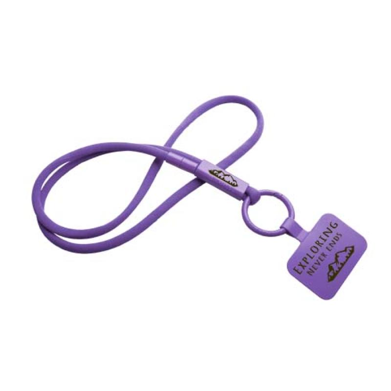 Lanyard con soporte para teléfono con tubo de plástico reciclado "Tubyard"