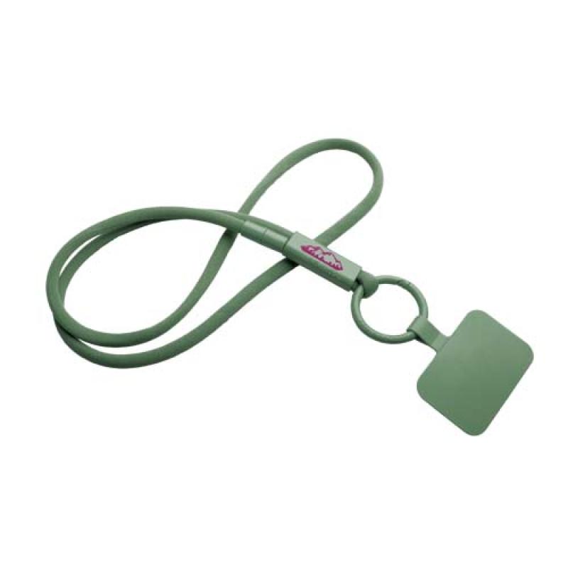 Lanyard con soporte para teléfono con tubo de plástico reciclado "Tubyard"