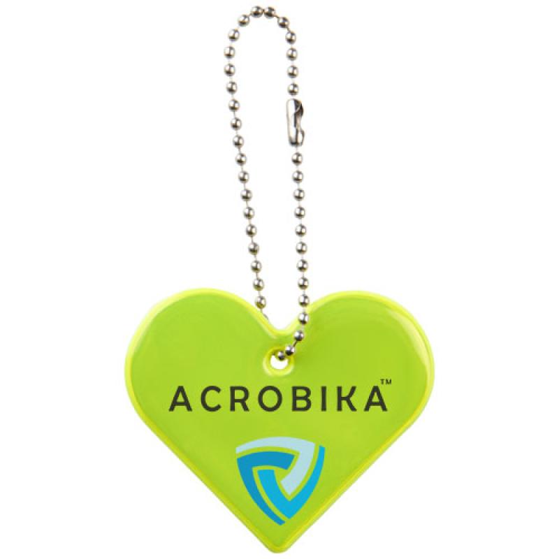Colgante de corazón de PVC reflectante H-16 RFX™
