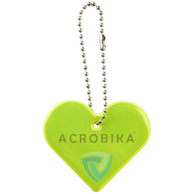 Colgante de corazón de PVC reflectante H-16 RFX™