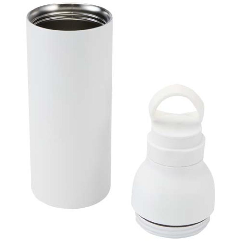 Botella de 650 ml de acero inoxidable reciclado con certificado RCS de doble pared con 3 tapas Iluminate