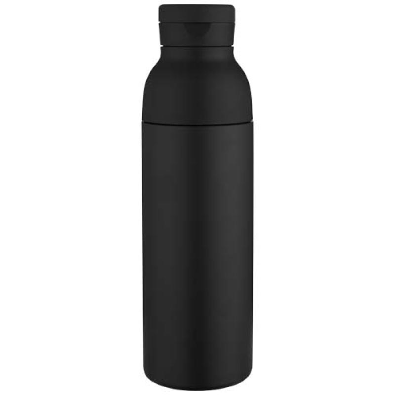 Botella de 650 ml de acero inoxidable reciclado con certificado RCS de doble pared con 3 tapas Iluminate