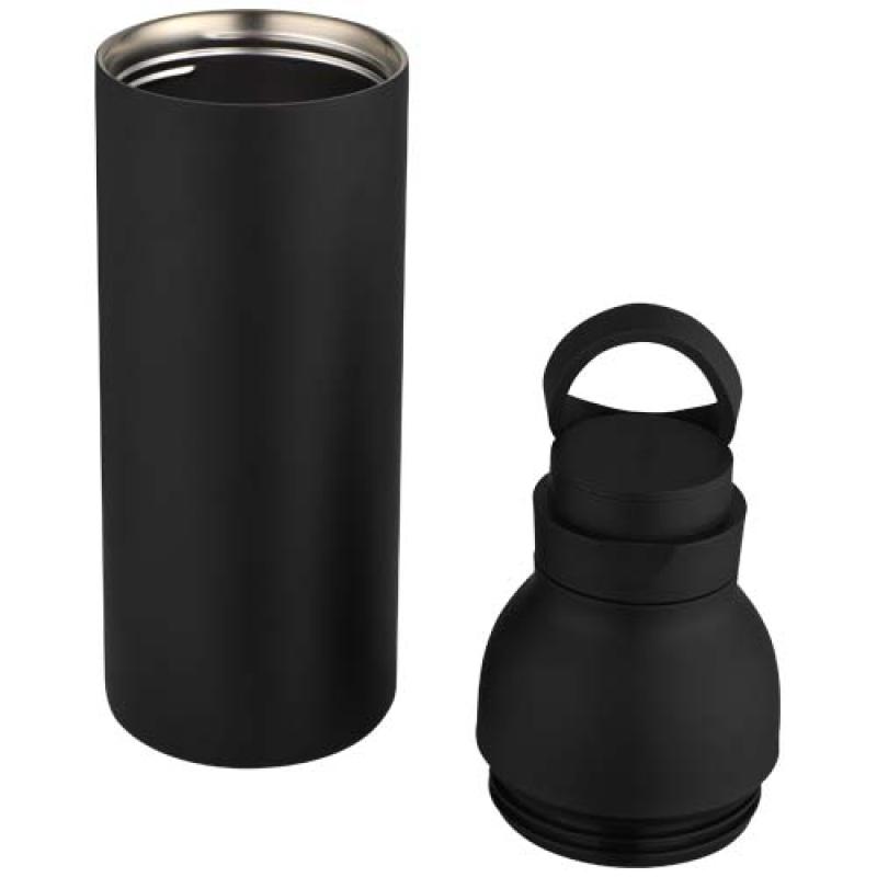 Botella de 650 ml de acero inoxidable reciclado con certificado RCS de doble pared con 3 tapas Iluminate