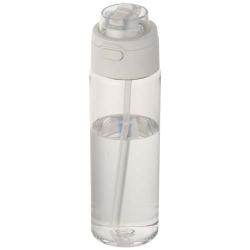 Botella de agua Theron de 700 ml de plástico reciclado RCS con tapa de doble función y pajita abatible