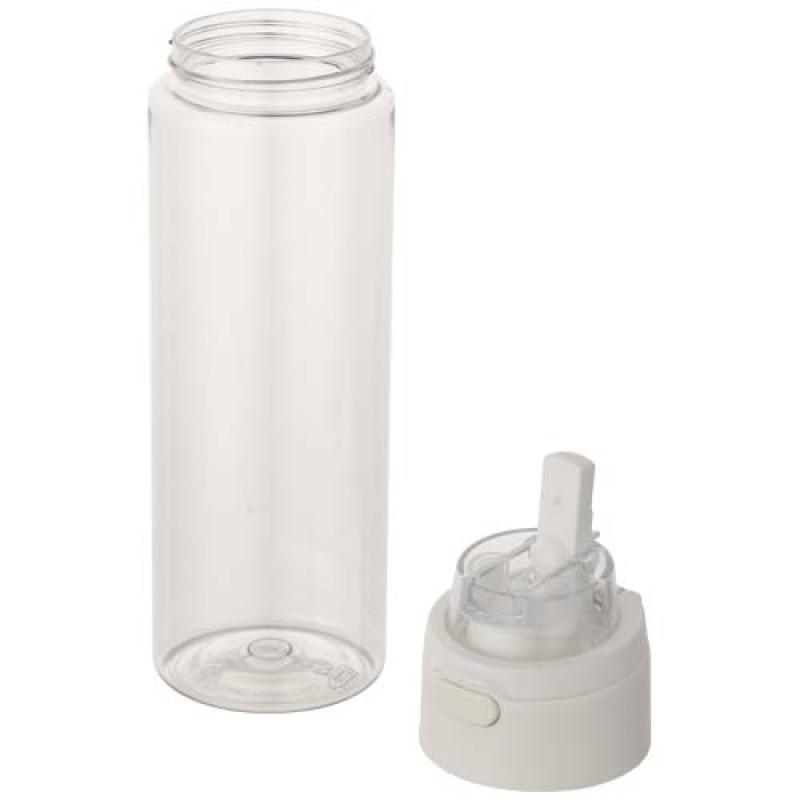 Botella de agua Theron de 700 ml de plástico reciclado RCS con tapa de doble función y pajita abatible