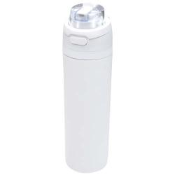 Botella de agua Theron de 800 ml de acero inoxidable de pared simple reciclado (RCS), con tapa de doble función y pajita abat