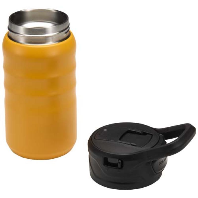 Botella deportiva Knox de 350 ml de acero inoxidable de doble pared reciclado RCS con pajita abatible