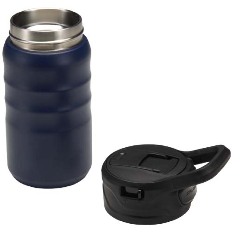 Botella deportiva Knox de 350 ml de acero inoxidable de doble pared reciclado RCS con pajita abatible