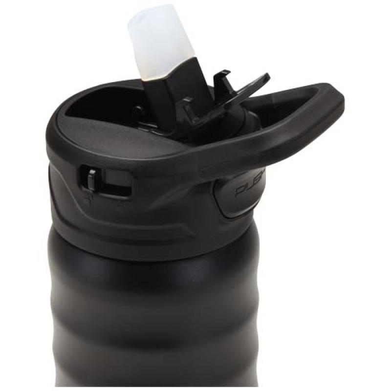 Botella deportiva Knox de 350 ml de acero inoxidable de doble pared reciclado RCS con pajita abatible