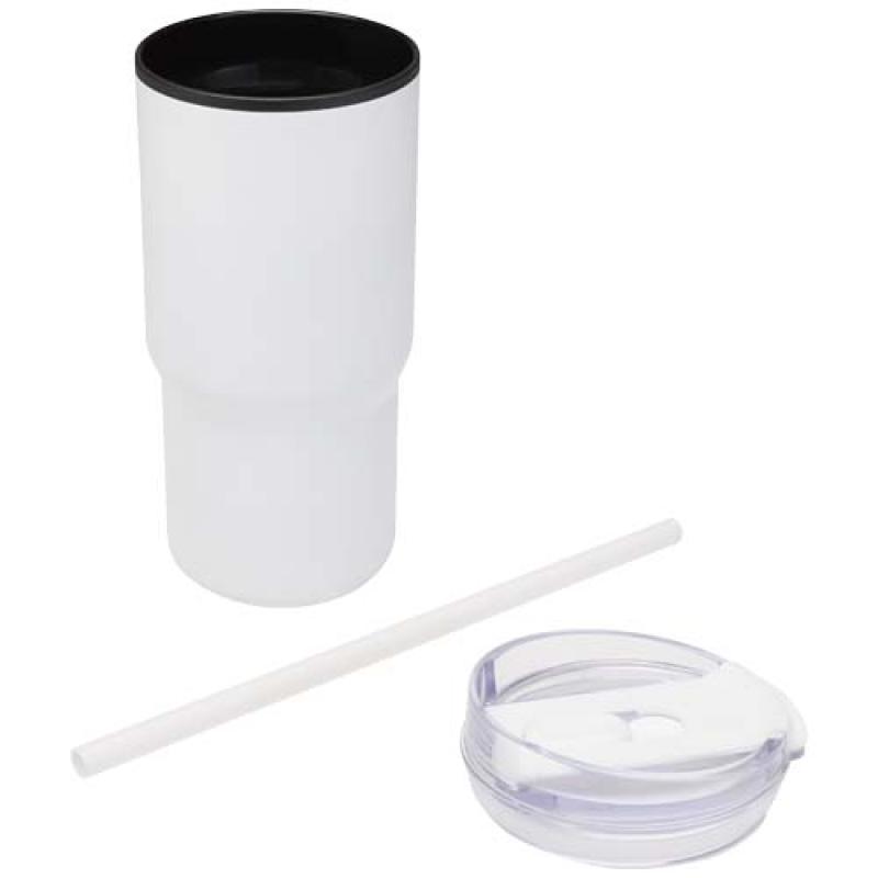 Vaso térmico de doble pared reciclado RCS de 540 ml de Westin con pajita