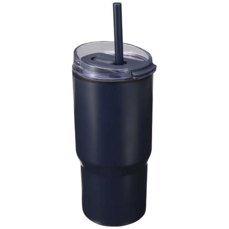 Vaso térmico de doble pared reciclado RCS de 540 ml de Westin con pajita