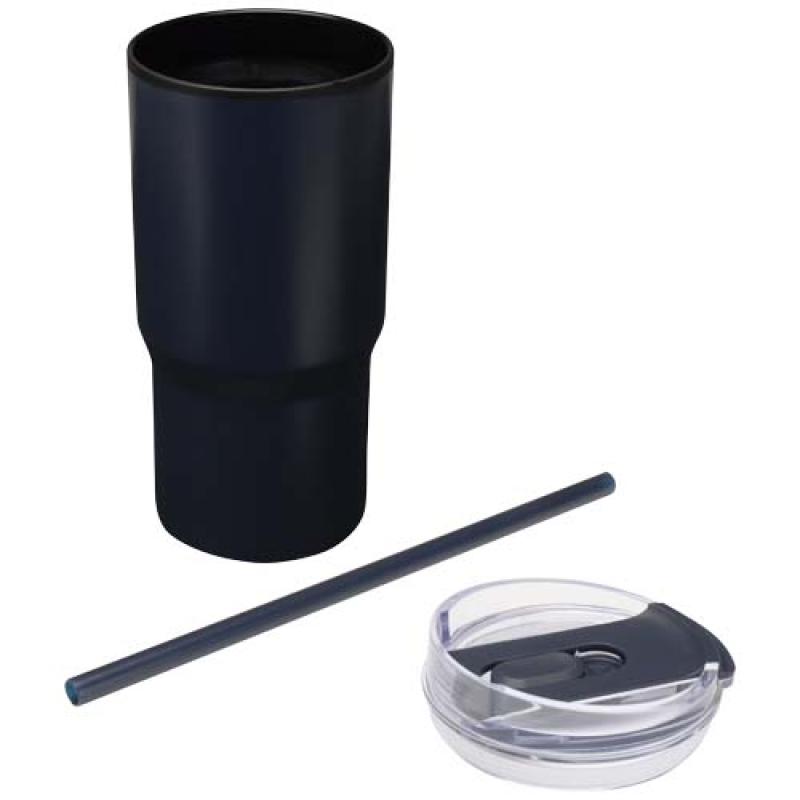 Vaso térmico de doble pared reciclado RCS de 540 ml de Westin con pajita