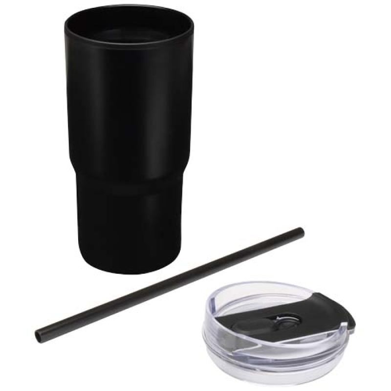 Vaso térmico de doble pared reciclado RCS de 540 ml de Westin con pajita
