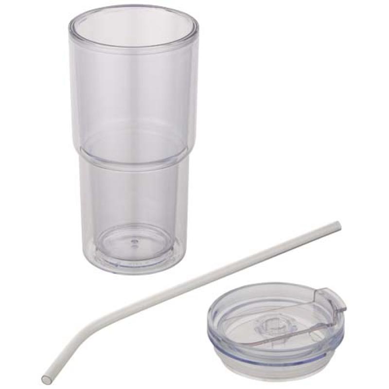 Vaso de plástico de doble pared Archer de 480 ml