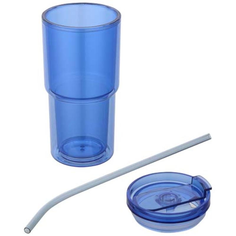 Vaso de plástico de doble pared Archer de 480 ml