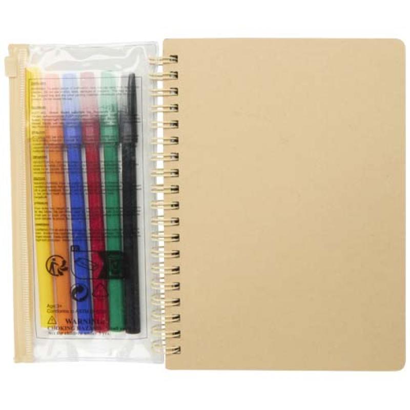 Set de cuaderno de tapa dura y rotuladores Squiggle B6