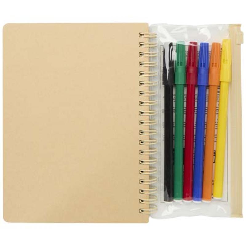 Set de cuaderno de tapa dura y rotuladores Squiggle B6
