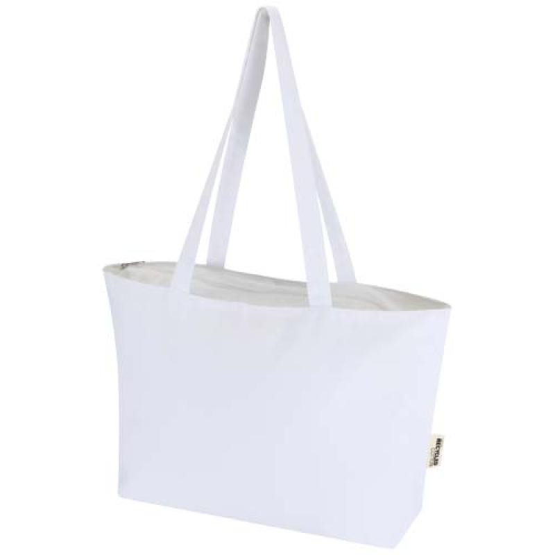 Bolsa Tote de algodón 320 g/m² con cremallera Ningbo