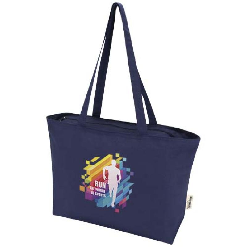Bolsa Tote de algodón 320 g/m² con cremallera Ningbo