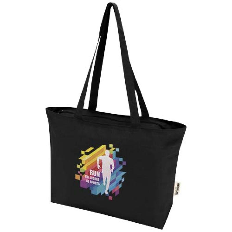 Bolsa Tote de algodón 320 g/m² con cremallera Ningbo