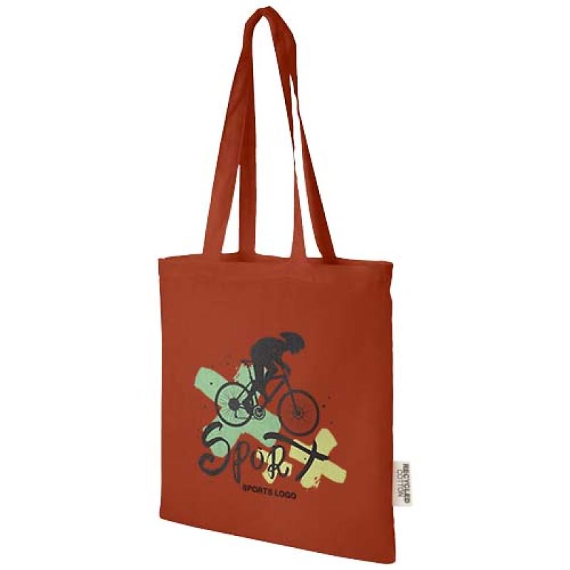 Bolsa Tote de algodón reciclado GRS de 140 g/m2 de 7 L Madras
