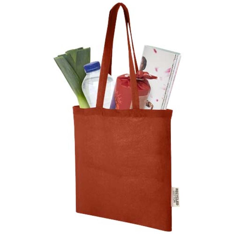 Bolsa Tote de algodón reciclado GRS de 140 g/m2 de 7 L Madras