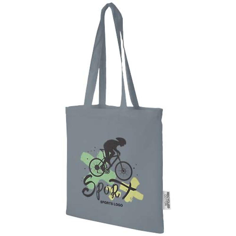 Bolsa Tote de algodón reciclado GRS de 140 g/m2 de 7 L Madras